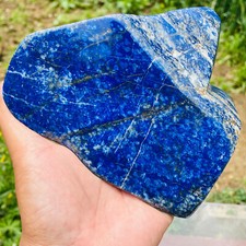 2.9lb Lapis Lazuli Freeform Polished Tumble Rough Stone Dark Blue Crystal
