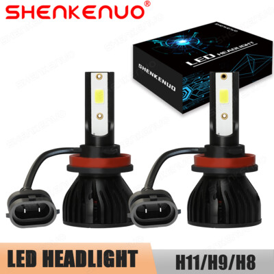 H11 LED Headlight Super Bright Bulbs Kit 6500K White 7000LM High/Low Beam