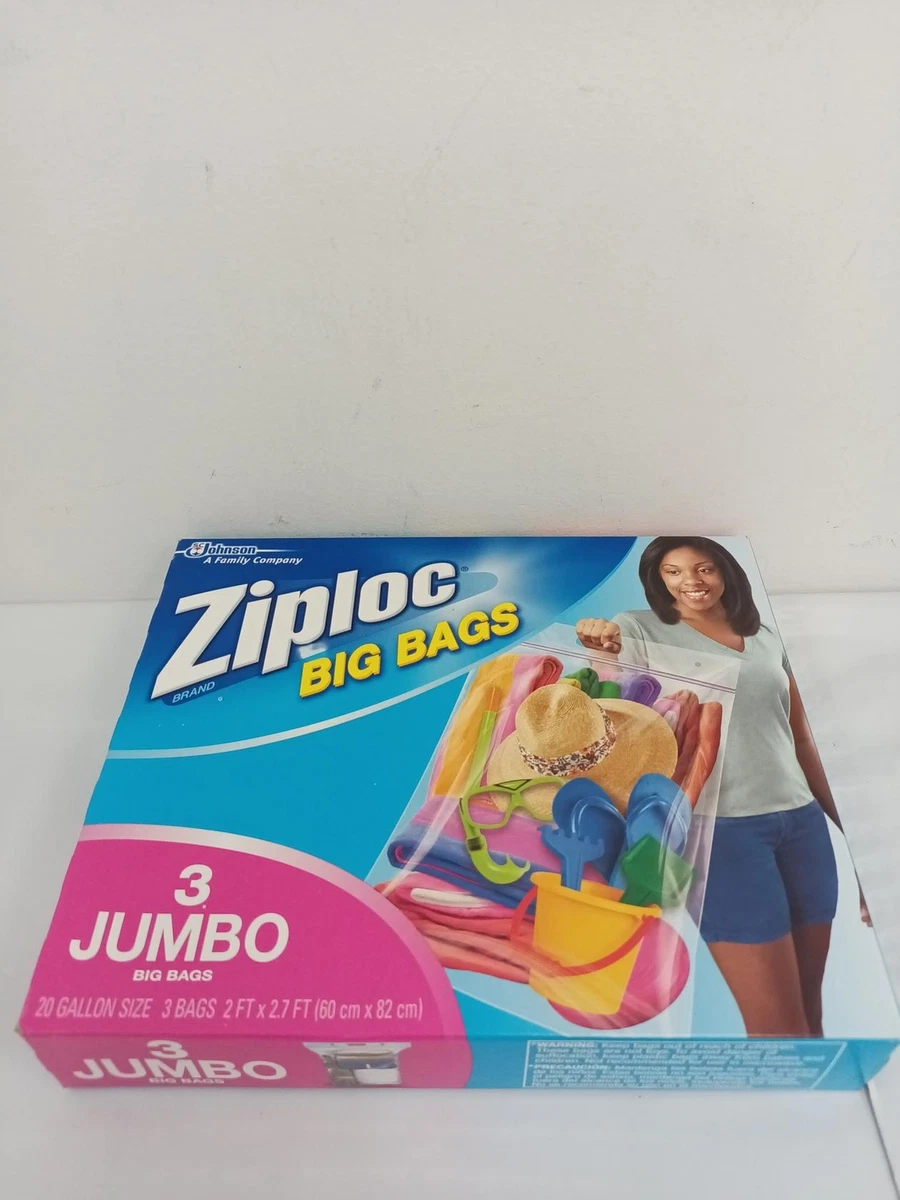 1 Ziploc BIG Bag 20 gallon JUMBO ZIPLOC XXL Clear Plastic Large clothes  storage