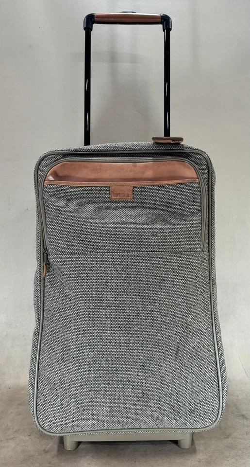 Hartmann Tweed & Belting Leather 22" Upright Wheeled Carry On Exp Suitcase - Image 2 of 4