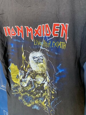 Iron Maiden 1985 Life After Death Vintage Metal Concert T Shirt
