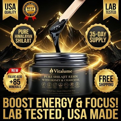 Organic 100% Pure Himalayan Shilajit, Soft Resin, Extremely Potent, Fulvic Acid