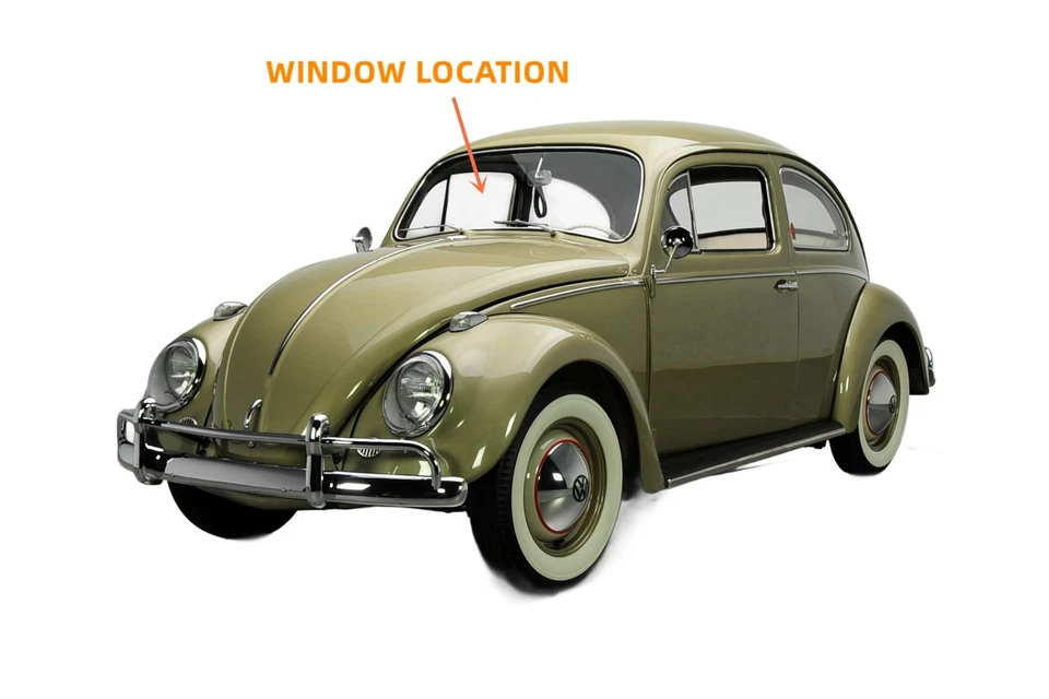Front Windshield Window Glass For 1973-1977 Volkswagen Super Beetle 2 Door Sedan - Изображение 3 из 4
