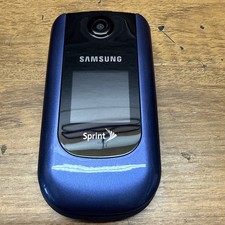 Samsung SPH-M360 Flip Phone Sprint Dark Blue / Black No Battery No Charger AS/IS