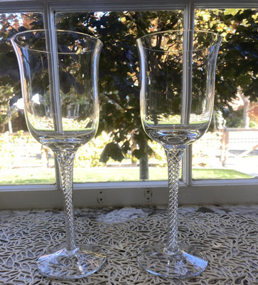 Rogaska Air Twist Water Glasses - 8 3/8''- Set of 2