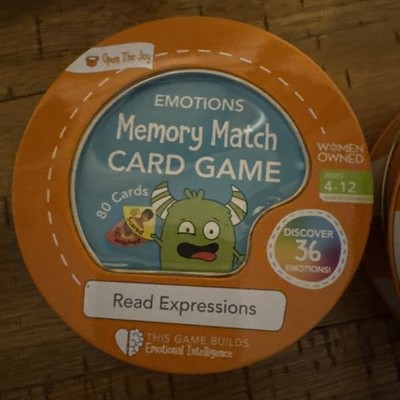 Open The Joy Family Memory Match Card Game NEW Activities Read Expressions