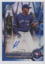 2022 Bowman Chrome Prospect Blue RayWave Refractor 20/150 Luis Meza Auto 0hw