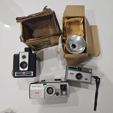 3 Antique Camera And Accessory Lot Untested