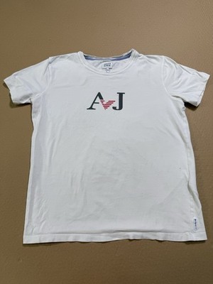 Armani Junior White Boys T-Shirt Size 16