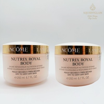 2 x Lancome Nutrix Royal Body Balm 6.7oz Full Size Sealed EXP 2028