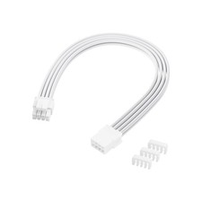 8 Pin Soft Nylon sheathed PC Cable for CPU Power Supply 30cm 18AWG Split 4 4P...