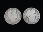 1899 & 1906-D Barber Silver Half Dollars NICE!