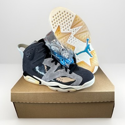 Nike Air Jordan 6 Retro Tech Chrome Sneakers Women Size 8.5 CK6635-001 NEW *READ