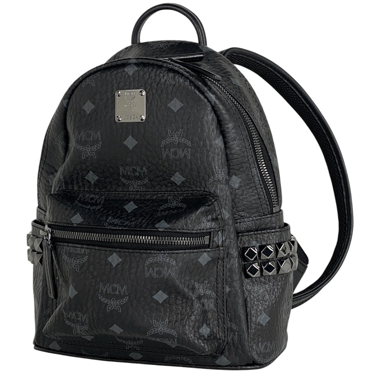 MCM Logogram Backpack Studded Visetos Backpack/Da… - image 1