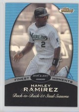 2008 Topps Finest Moments Blue Refractor 86/299 Hanley Ramirez #FM-HR 2u3