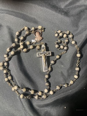 Vintage RELIC CRUCIFIX Rosary Religious Catholic Rosary SAINT THERESE Holy Medal