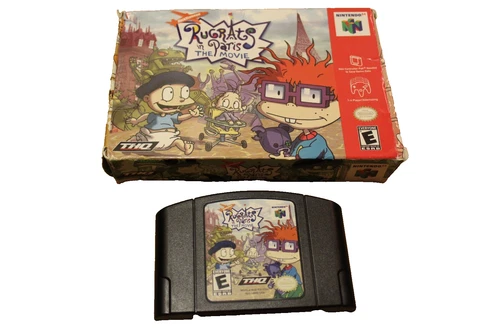 Nintendo 64 N64 Rugrats In Paris The Movie Video Game Cartridge + Box