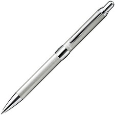 Pentel Oil-Based Ballpoint Pen Vicuna EX2 BX2007Z Silver Barrel Japan