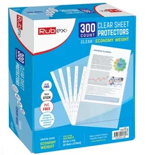 Sheet Protectors 8.5 x 11 inch Clear Page Protectors Plastic Sleeves Reinforc...