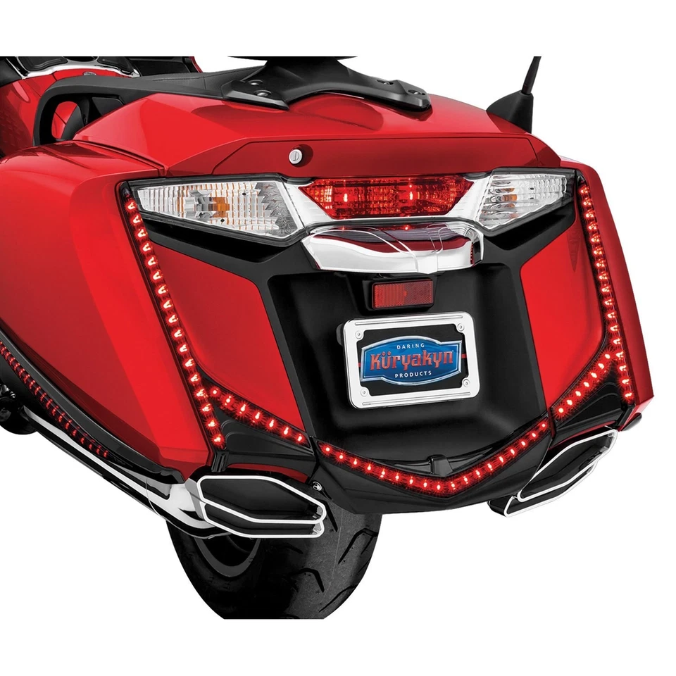 For Honda Goldwing 1800 2014-2017 Kuryakyn 3248 LED Rear Gloss Black Fender Tip Foto 2 de 2