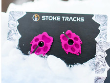 Stoke Tracks Fox Paw Ski Pole Baskets - Pink - Brand New 