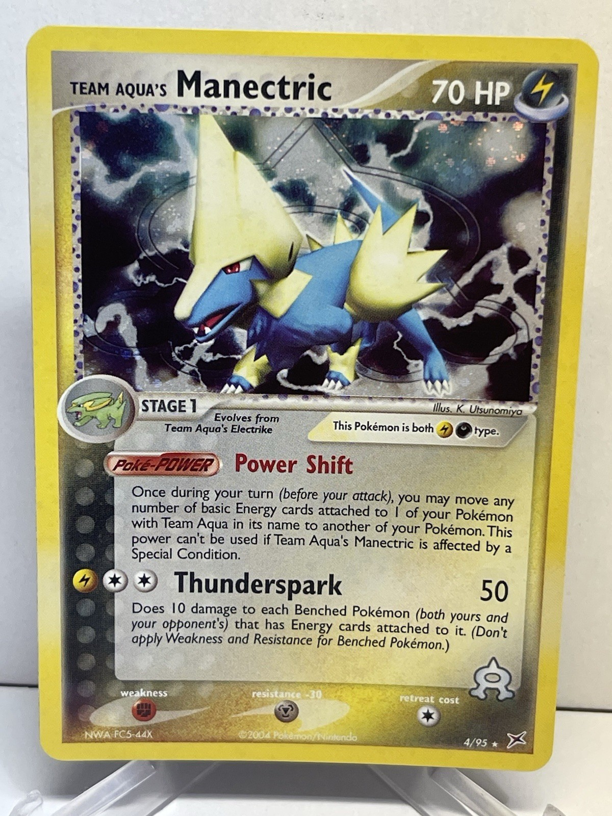 Team Aqua's Manectric 4/95 Team Magma vs Team Aqua Holo⭐️MINTY😱🔥