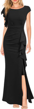 Women'S Split Bodycon Mermaid Evening Cocktail Long Dress