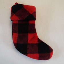 Wondershop Red Black Buffalo Plaid Plush Christmas Stocking Target Checkered 17"