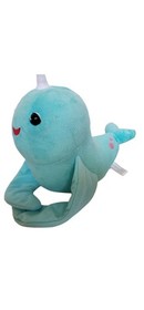 USED Fingerlings HUGS Nikki (Blue Glitter) Interactive Plush Narwhal WowWee
