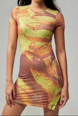 Miaou UO Exclusive Billie Mini Dress Size SMALL Mesh Semi-Sheer