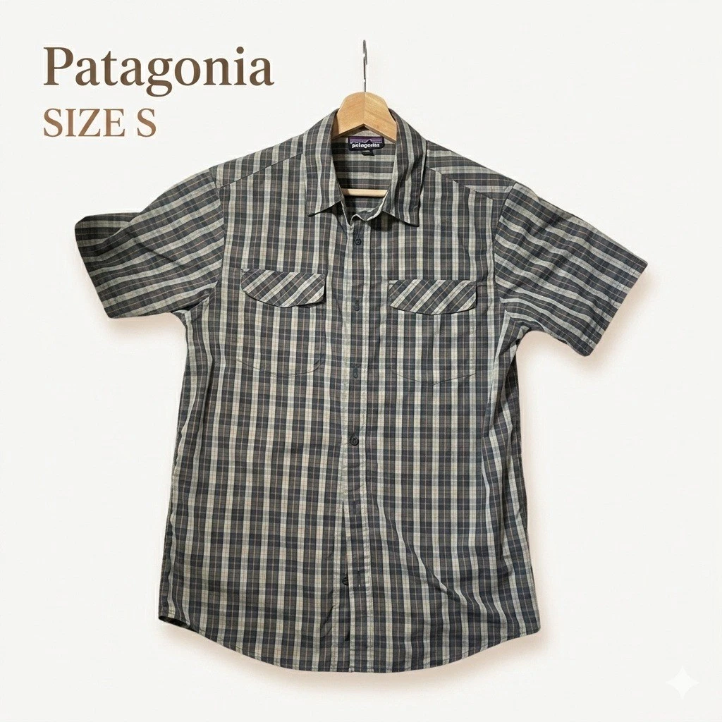 Patagonia Gorpcore Plaid Short Sleeve Hiking Button Up Shirt Men's Small