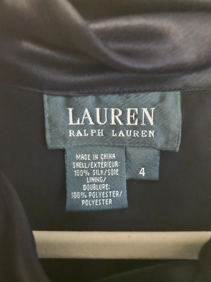 Ralphn Lauren  100% Silk Halter Size 4 Tie Neck Blouse Top - Image 4 of 4