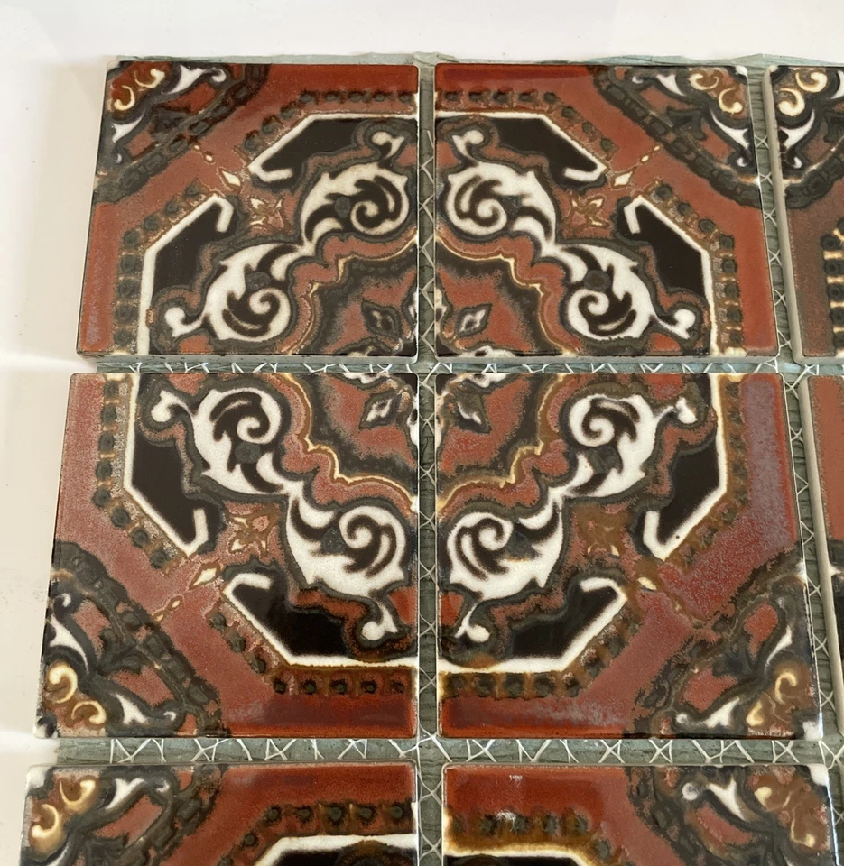 12 Tiles NOS Vintage Mid Century Spanish Revival 3-5/16 JAPAN Quantity Available - Image 3 of 4