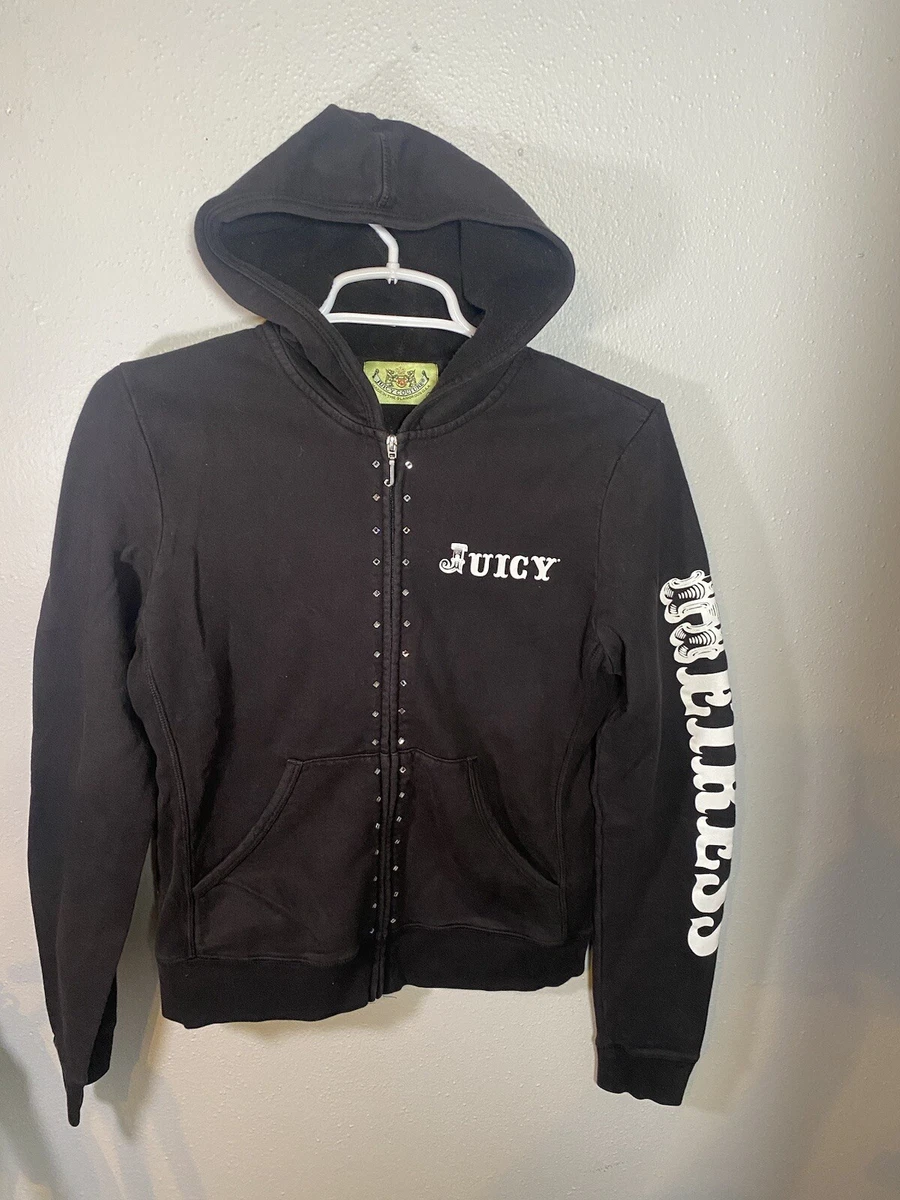 Juicy Couture Sweatshirt Full Zipper Hoodie HEIRESS Bling Women s Large read