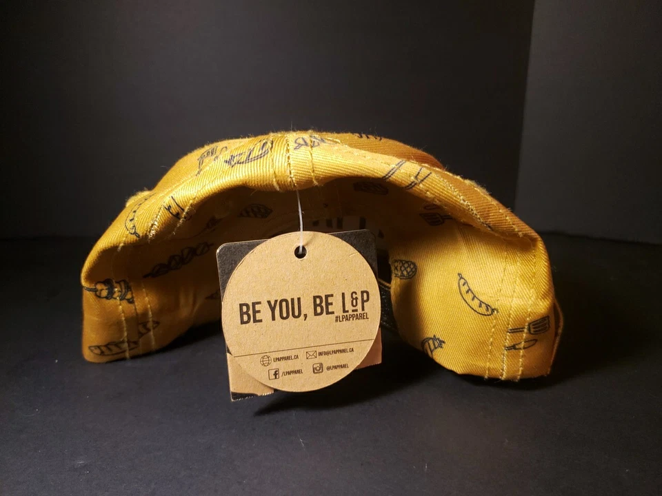 Bebé L&P Ropa 0-6M Tot Sombrero Gorra Ajustable 'BBQ Fever' Ala Plana Dorada Logo L&P Foto 3 de 4