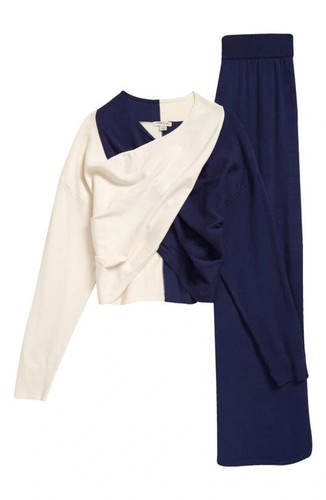 HABITUAL Kids' Colorblock Two-piece Sweater Set In Navy (Big Kids) - Picture 7 of 7