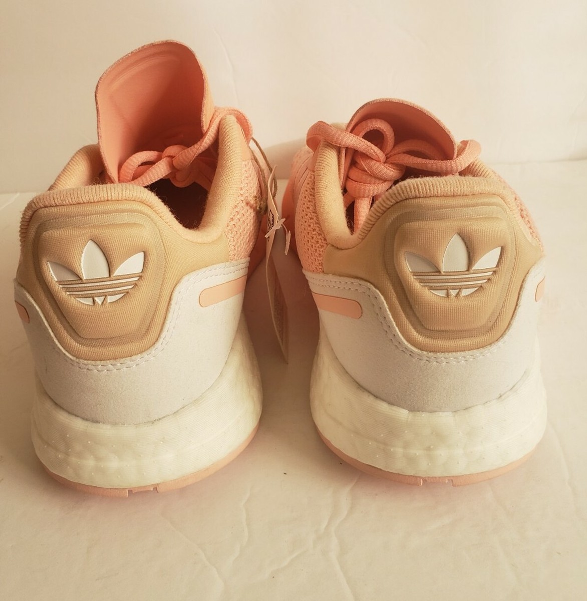 Peach:) NEW adidas ZX 1K Boost Womens 8 Coral/Peach Sneakers | eBay Australia