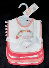 New! Baby Girls 5 pk "Mommy is My Bestie" BabyGear BIB SET NWT