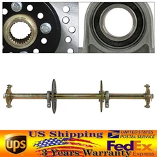 32" ATV Quad Go Kart Rear Live Axle Kit Chain Sprocket Brake Wheel Hub Go Cart