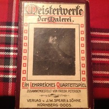 Malerei Quartett von J. W. Spear&S&ouml;hne N&uuml;rnberg 48 Karten mit Anleitung um 1920