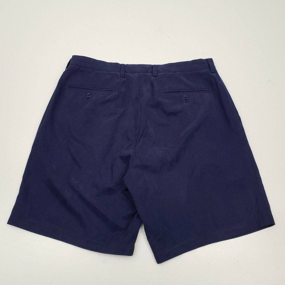 Nat Nast Luxury Originals Men's Shorts Size 35 Flat Front Silk Cotton Blue eBay