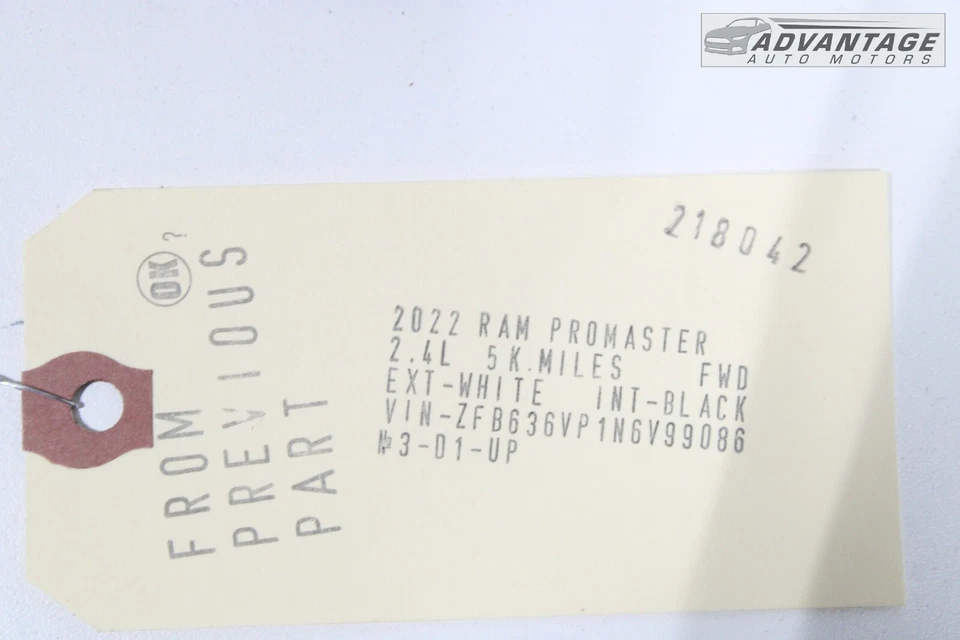 RAM PROMASTER CITY 2015-2022 EMERGENCIA ESTACIONAMIENTO FRENO MANIJA PALANCA TAPA OEM Foto 4 de 4