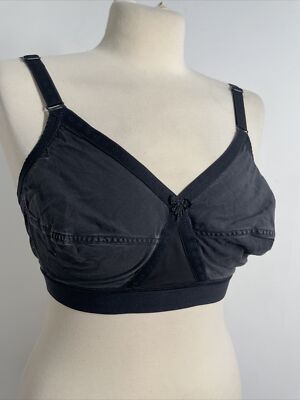 Trylo 36D Black Unlined No Wire Bra