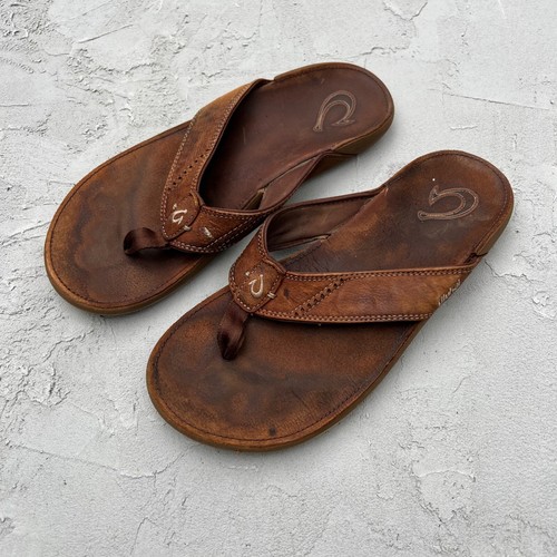 OluKai Men's Nui 10239-SKSK Leather Sandals Size 11 | eBay