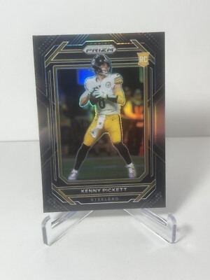 2022 Panini Chronicles Prizm Black Silver #PB-6 Kenny Pickett (RC) Steelers