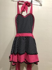 Bib Apron Flirty Fun Polka Dot Hostess Cook Waitress Server New