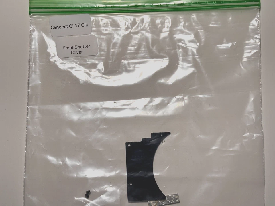 Canon Canonet QL17 Rangefinder  Camera FRONT BODY SHUTTER COVER and  LABEL - Image 2 of 2