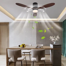 52'' Ceiling Fan Light with Remote, 3 Color Options, 6 Speed Settings