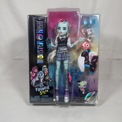 Monster High Frankie Stein with pet Watzie Original Box! NEW 2022!