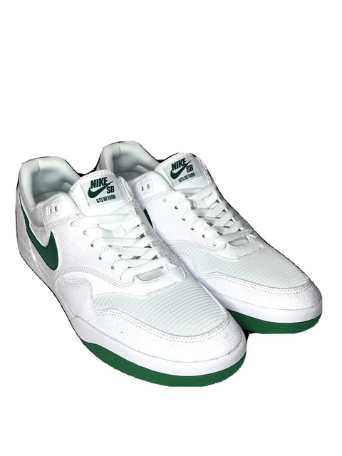 nike sb gts return white & pine green skate shoes